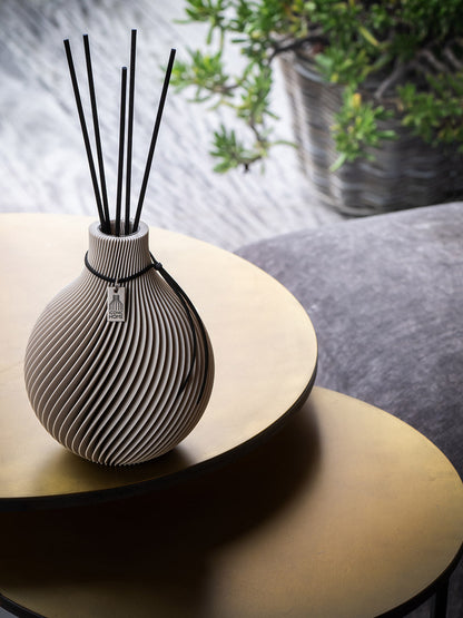 Duftvase Sphere - Raumduft Diffuser Set mit Duftöl und Duftstäbchen | moss green