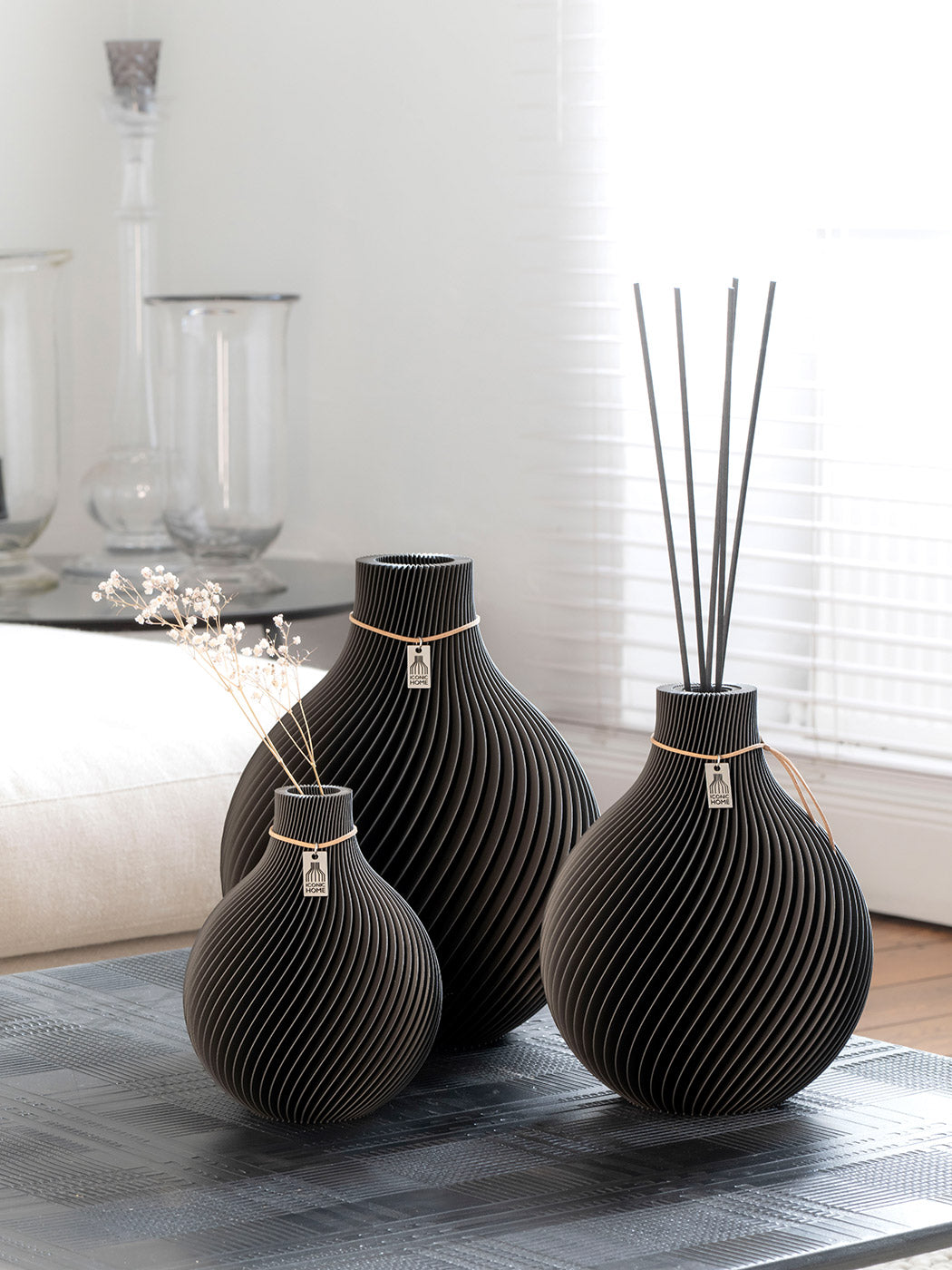 Vase Sphere 3er Set inkl. mittlerer Duftvase
