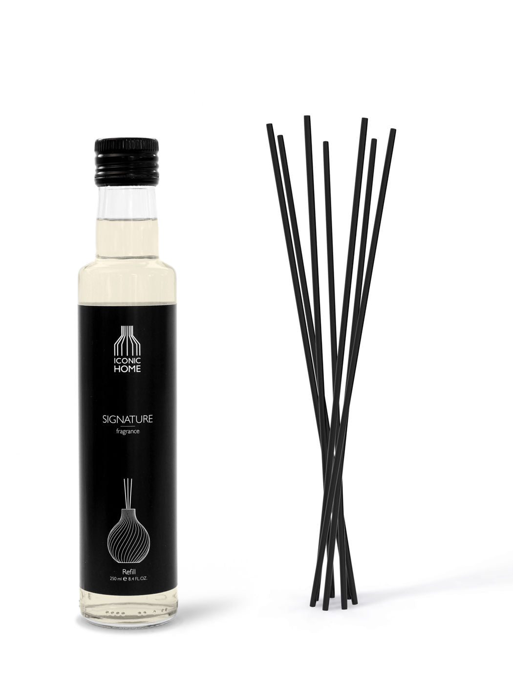 Raumduft Duftöl ICONIC HOME Signature Fragrance mit Duftstäbchen klein 250 ml