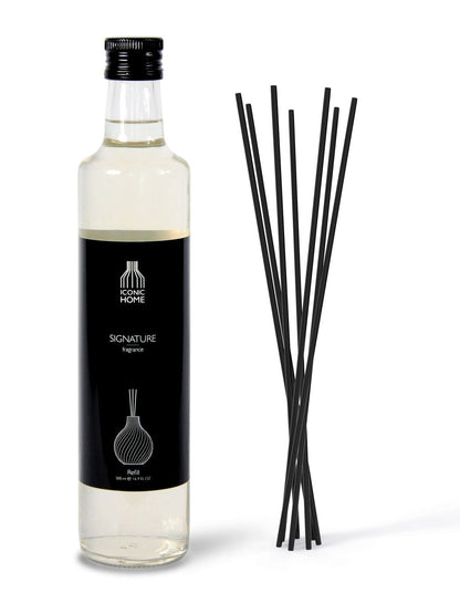 Raumduft Duftöl ICONIC HOME Signature Fragrance Nachfüller mit Duftstäbchen  small 500 ml