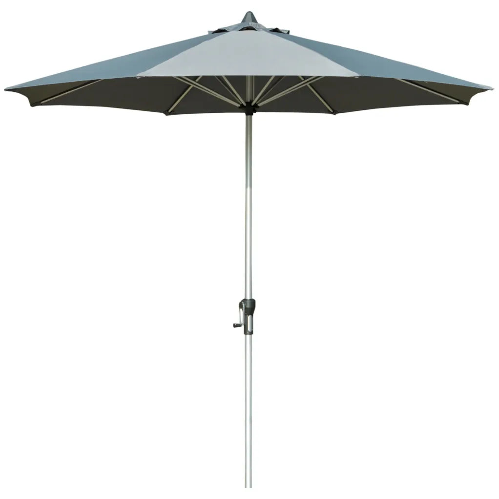 Outsunny Sonnenschirm 2,7 m Dunkelgrau mit Kurbel UV-Schutz