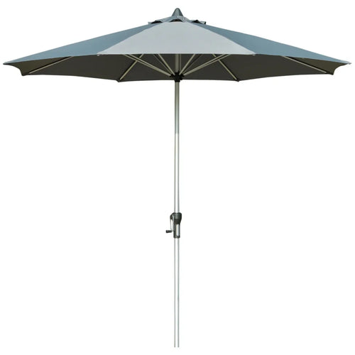 Outsunny Sonnenschirm 2,7 m Dunkelgrau mit Kurbel UV-Schutz