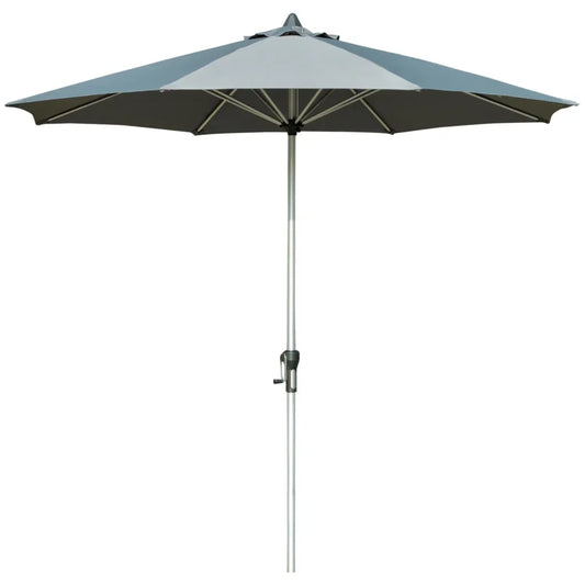 Outsunny Sonnenschirm 2,7 m Dunkelgrau mit Kurbel UV-Schutz