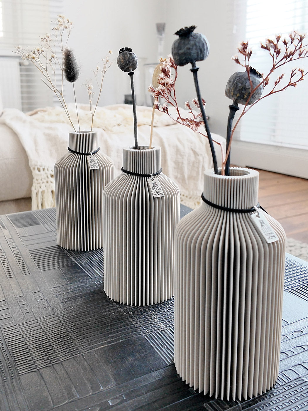 Tischvase Pure 3er Set