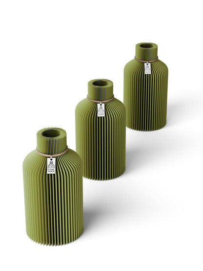 ICONIC HOME Tischvase Pure naturfarbenes Band 17,5 cm Matcha Green