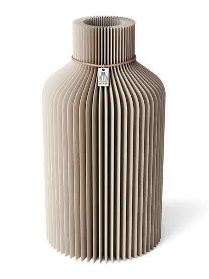 Vase Pure Cozy Greige 35 cm ICONIC HOME Naturfarbenes Band
