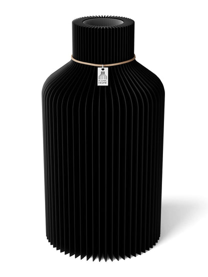 Vase Pure Deep Black 35 cm ICONIC HOME Naturfarbenes Band