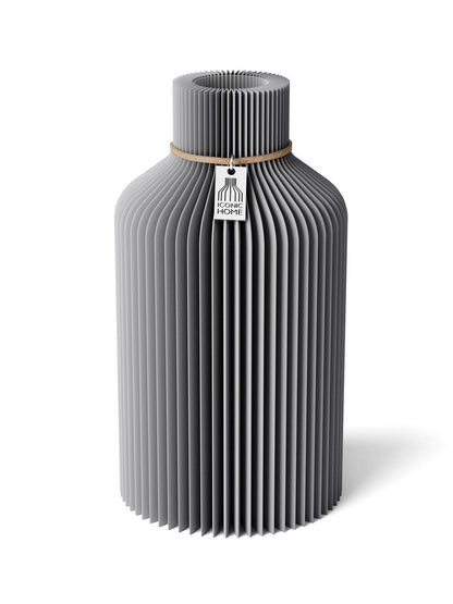 Vase Pure Dreamy Gray 22 cm ICONIC HOME Naturfarbenes Band