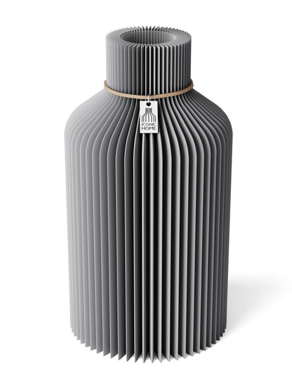 Vase Pure Dreamy Gray 28 cm ICONIC HOME Naturfarbenes Band