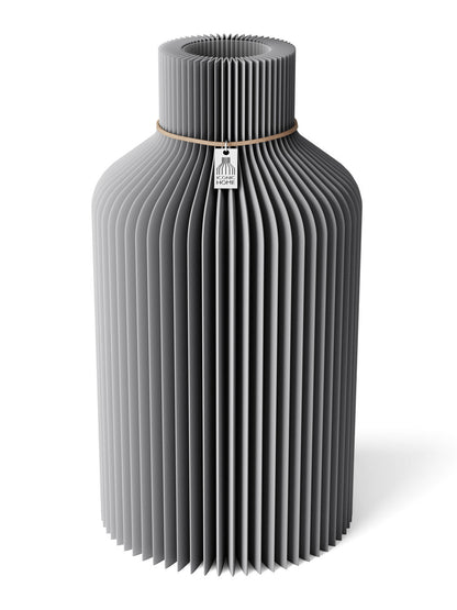Vase Pure Dreamy Gray 35 cm ICONIC HOME Naturfarbenes Band