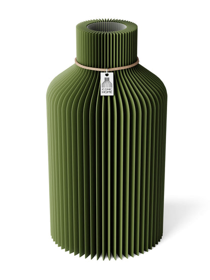 Vase Pure Moss Green 28 cm ICONIC HOME Naturfarbenes Band