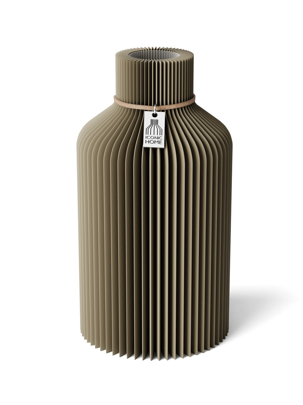 Vase Pure Mystic Mud 22 cm ICONIC HOME Naturfarbenes Band
