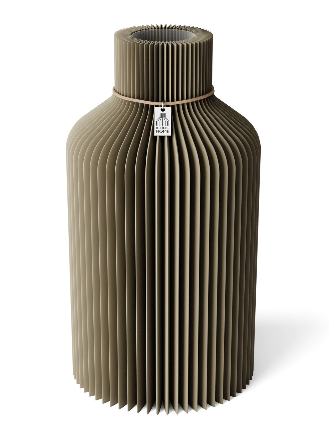 Vase Pure Mystic Mud 35 cm ICONIC HOME Naturfarbenes Band