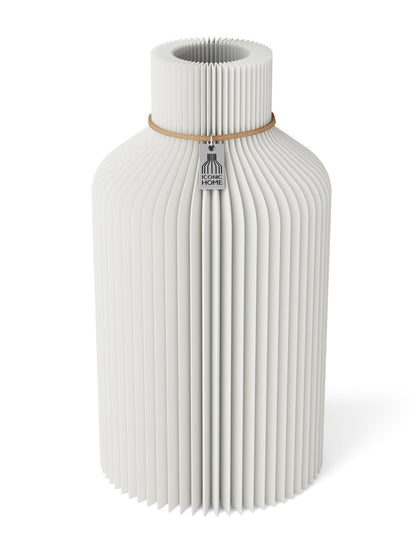 Vase Pure Pure White 28 cm ICONIC HOME Naturfarbenes Band