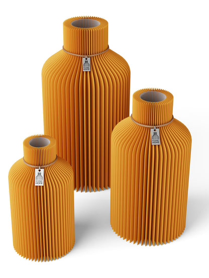Vase Pure Set aus 3 Vasen Golden Sunrise ICONIC HOME
