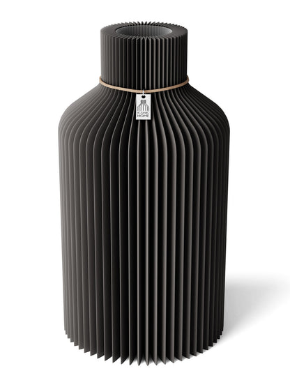 Vase Pure Stormy Gray 35 cm ICONIC HOME Naturfarbenes Band