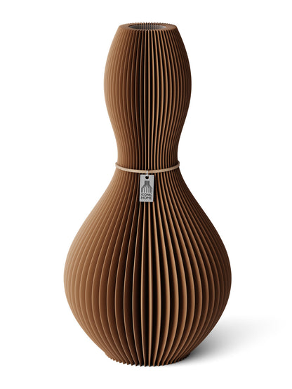 Vase Shape Choco Brown 38 cm ICONIC HOME Naturfarbenes Band