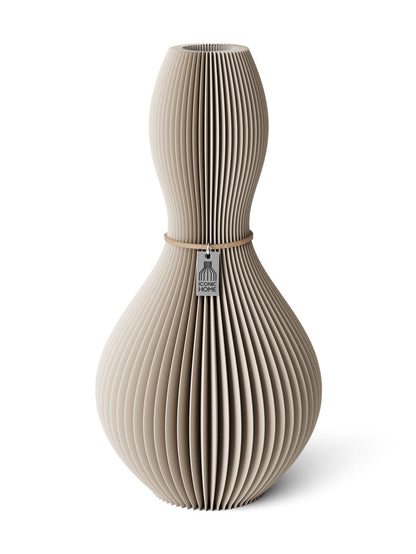 Vase Shape Cozy Greige 32 cm ICONIC HOME Naturfarbenes Band