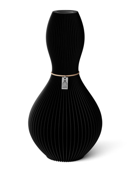 Vase Shape Deep Black 38 cm ICONIC HOME Naturfarbenes Band