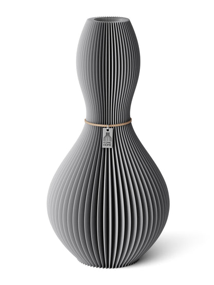 Vase Shape Dreamy Gray 38 cm ICONIC HOME Naturfarbenes Band