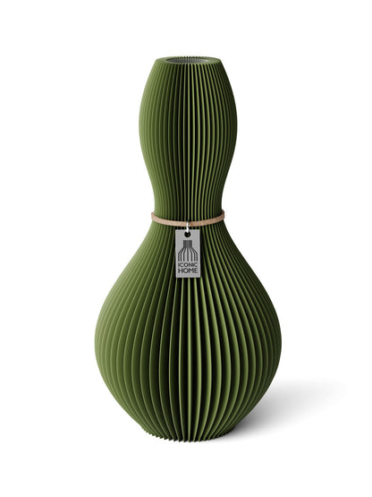 Vase Shape Moss Green 24 cm ICONIC HOME Naturfarbenes Band