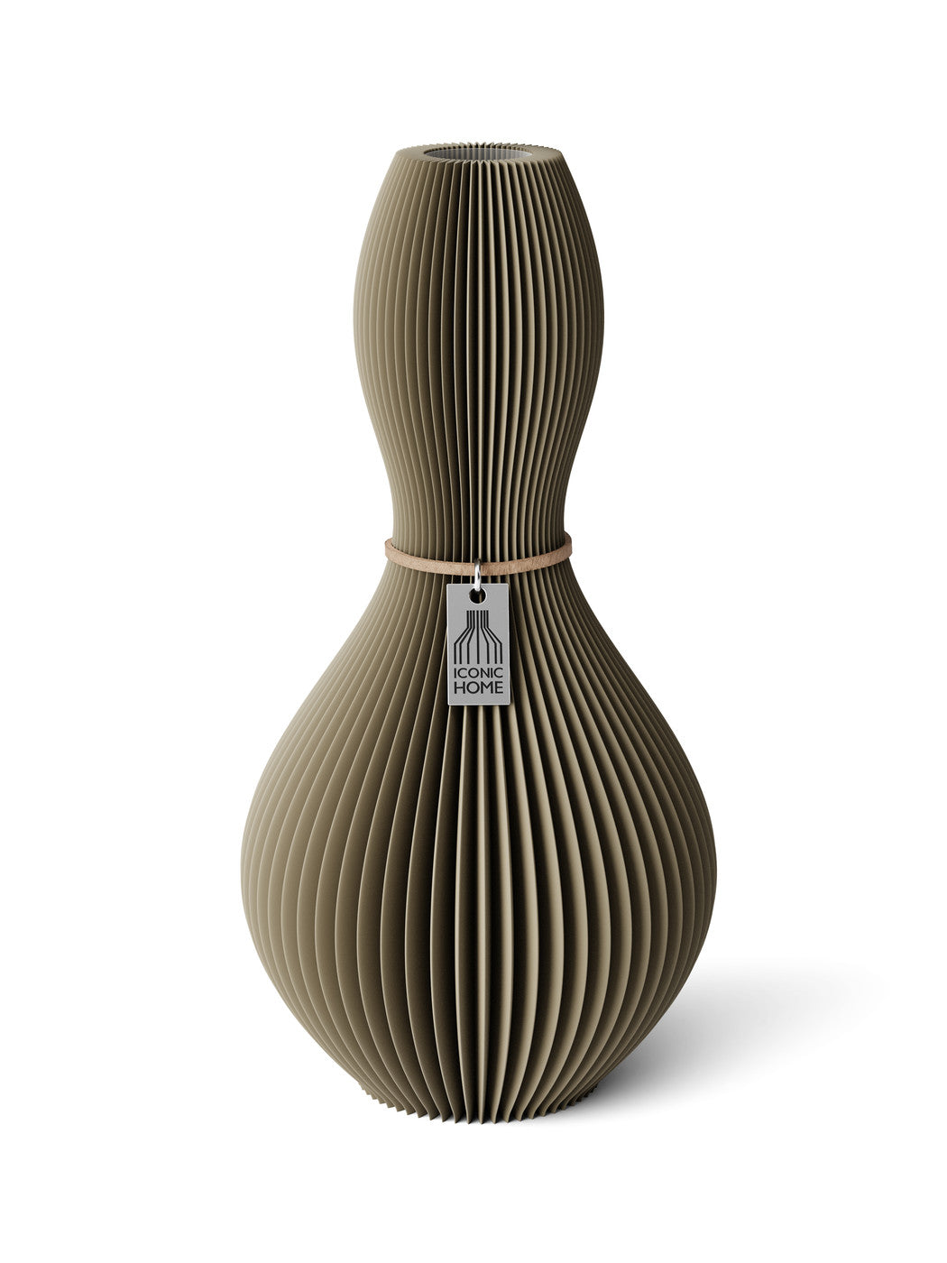 Vase Shape Mystic Mud 24 cm ICONIC HOME Naturfarbenes Band