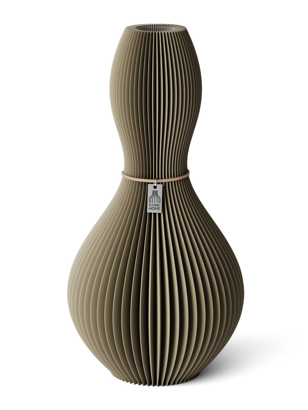 Vase Shape Mystic Mud 38 cm ICONIC HOME Naturfarbenes Band