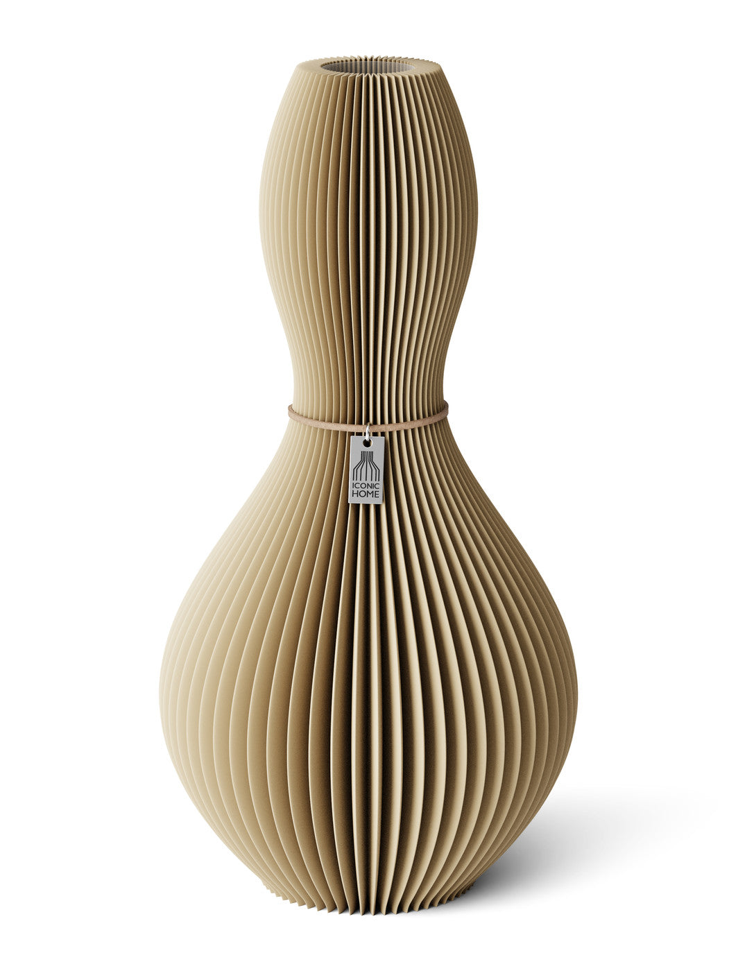 Vase Shape Natural Oak 38 cm ICONIC HOME Naturfarbenes Band