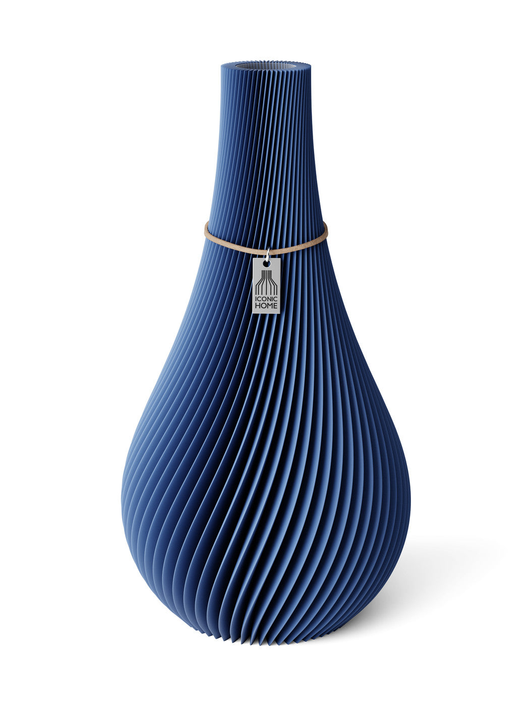 Vase Twist Sea Blue 32 cm ICONIC HOME