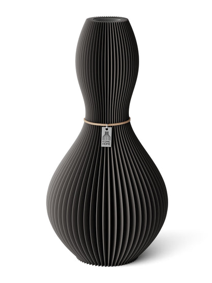 Vase Shape Stormy Gray 38 cm ICONIC HOME Naturfarbenes Band