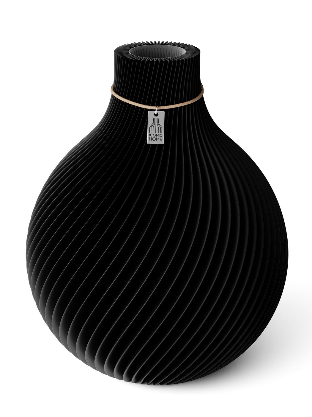 Vase Sphere Deep Black 32 cm ICONIC HOME
