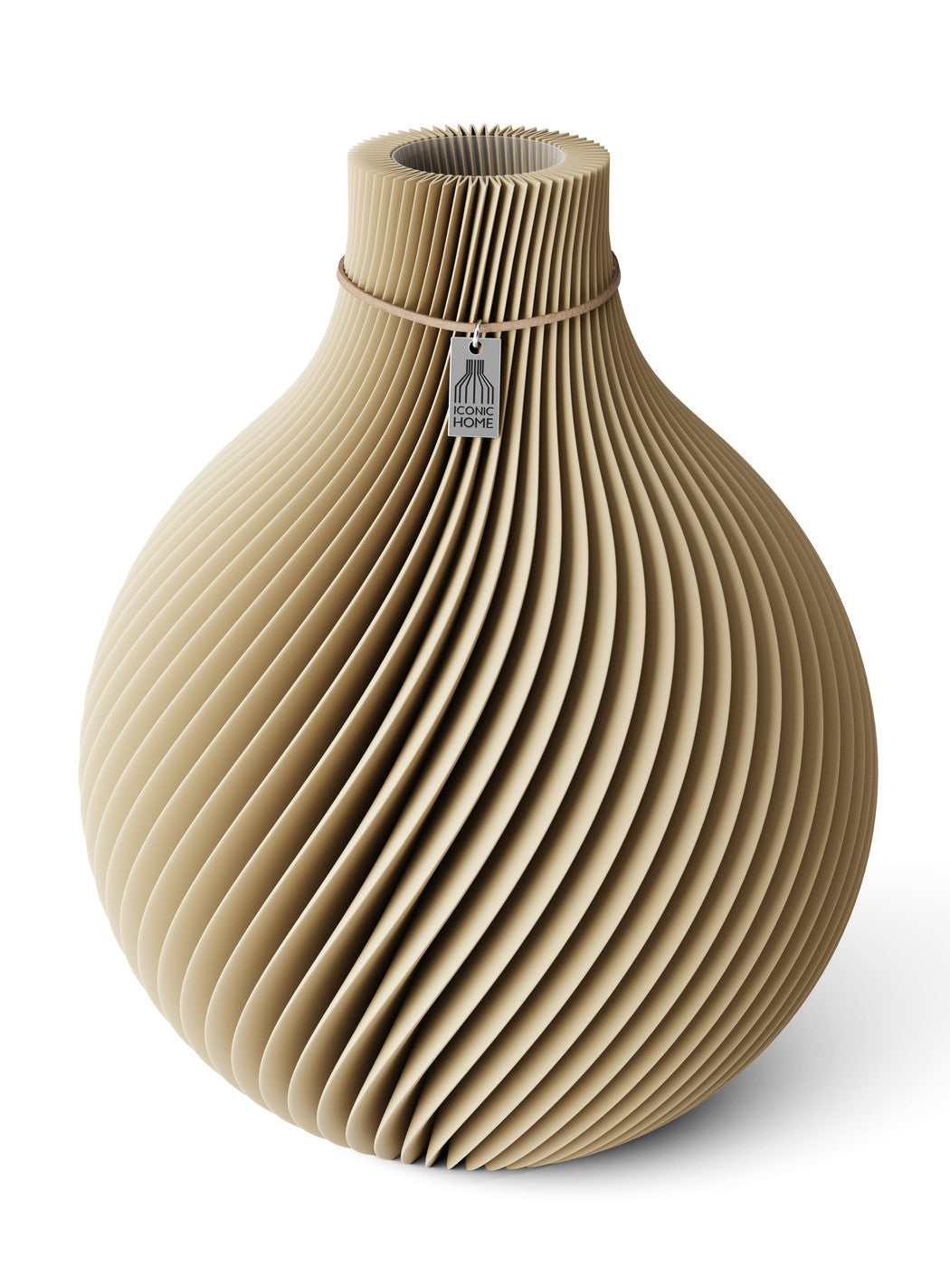 Vase Sphere Natural Oak 32 cm ICONIC HOME