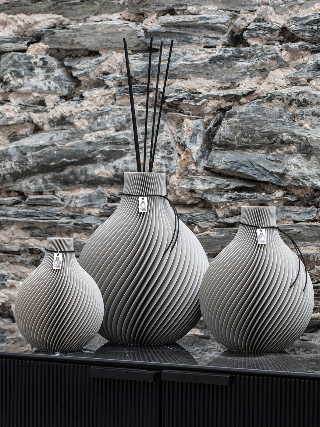 Vase Sphere 3er Set inkl. großer Duftvase