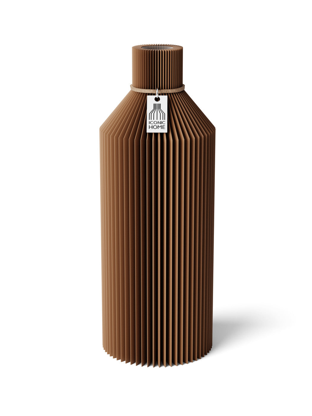 Vase Straight Choco Brown 24 cm ICONIC HOME Naturfarbenes Band