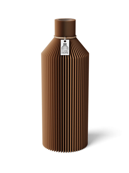 Vase Straight Choco Brown 24 cm ICONIC HOME Naturfarbenes Band
