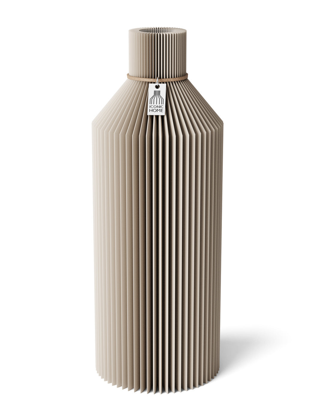 Vase Straight Cozy Greige 32 cm ICONIC HOME Naturfarbenes Band