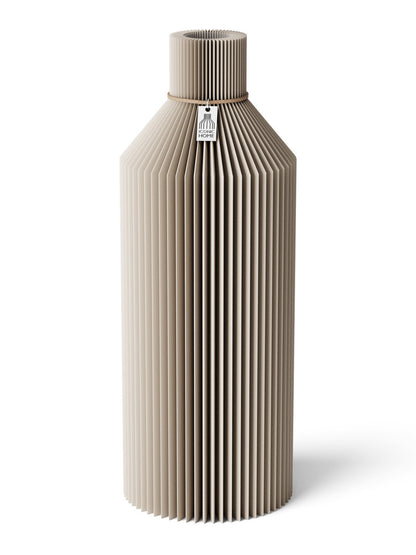 Vase Straight Cozy Greige 38 cm ICONIC HOME Naturfarbenes Band