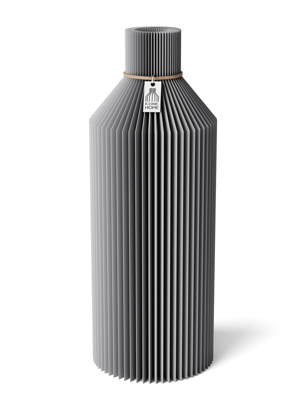 Vase Straight Dreamy Gray 32 cm ICONIC HOME Naturfarbenes Band