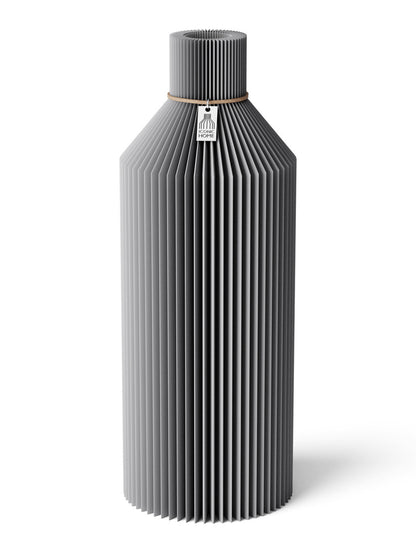 Vase Straight Dreamy Gray 38 cm ICONIC HOME Naturfarbenes Band