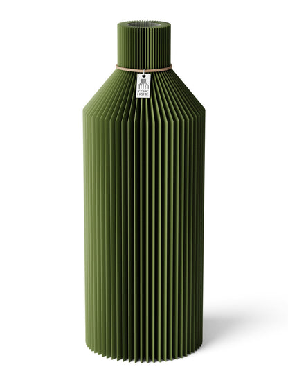 Vase Straight Moss Green 38 cm ICONIC HOME Naturfarbenes Band