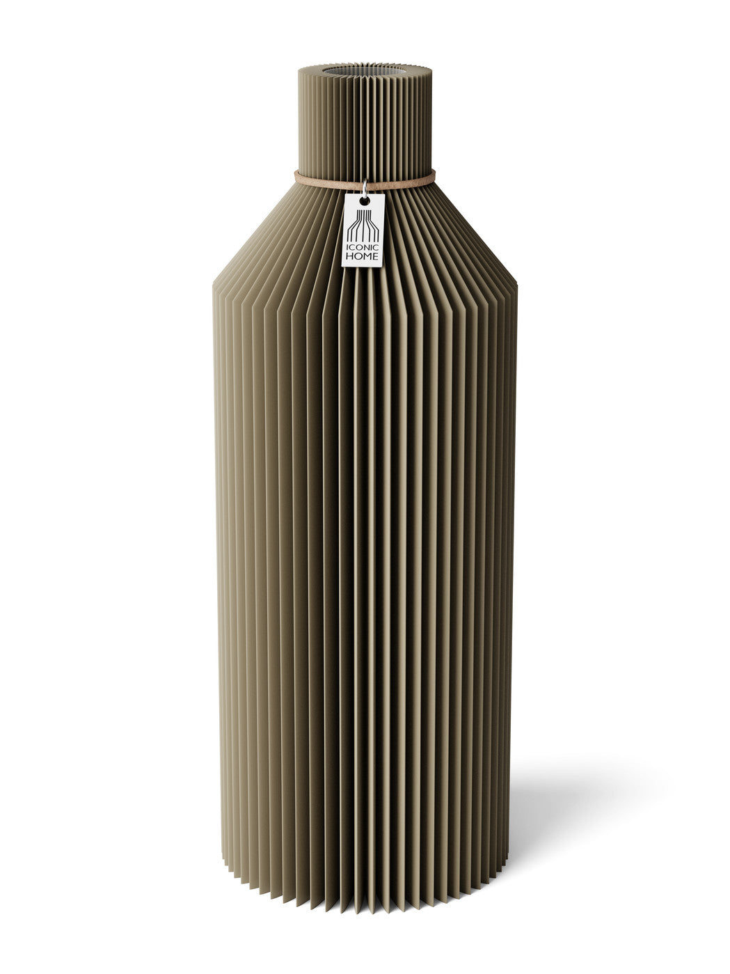 Vase Straight Mystic Mud 32 cm ICONIC HOME Naturfarbenes Band