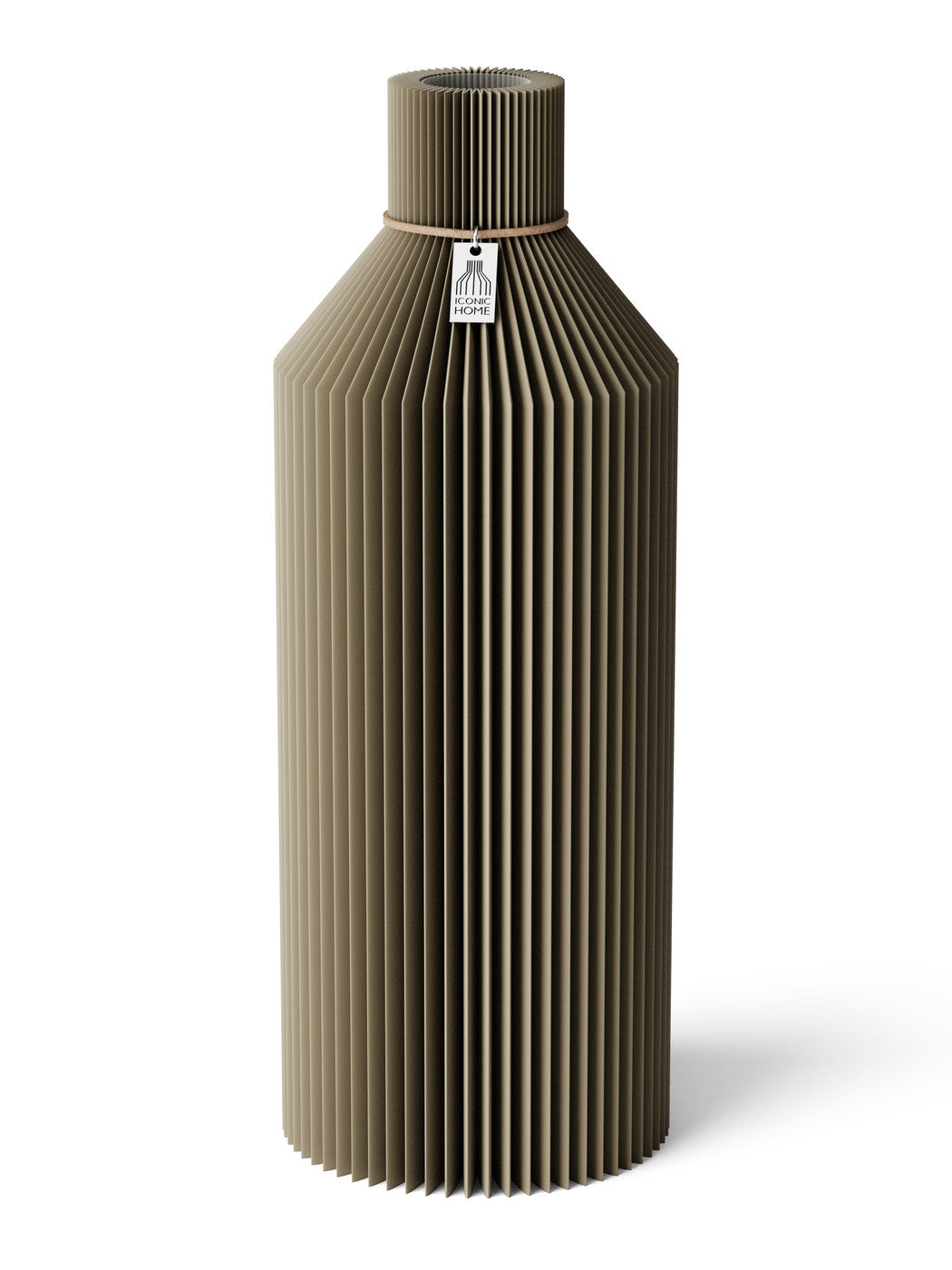 Vase Straight Mystic Mud 38 cm ICONIC HOME Naturfarbenes Band