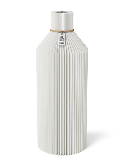 Vase Straight Pure White 32 cm ICONIC HOME Naturfarbenes Band