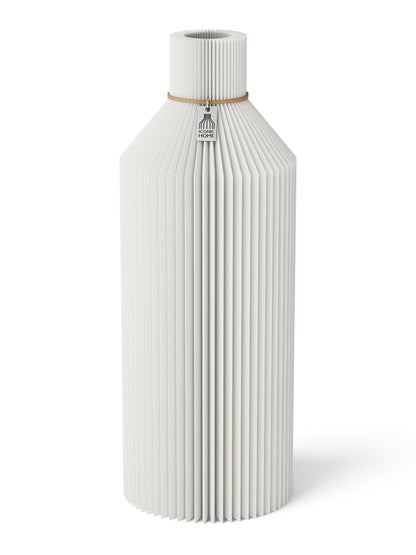 Vase Straight Pure White 38 cm ICONIC HOME Naturfarbenes Band