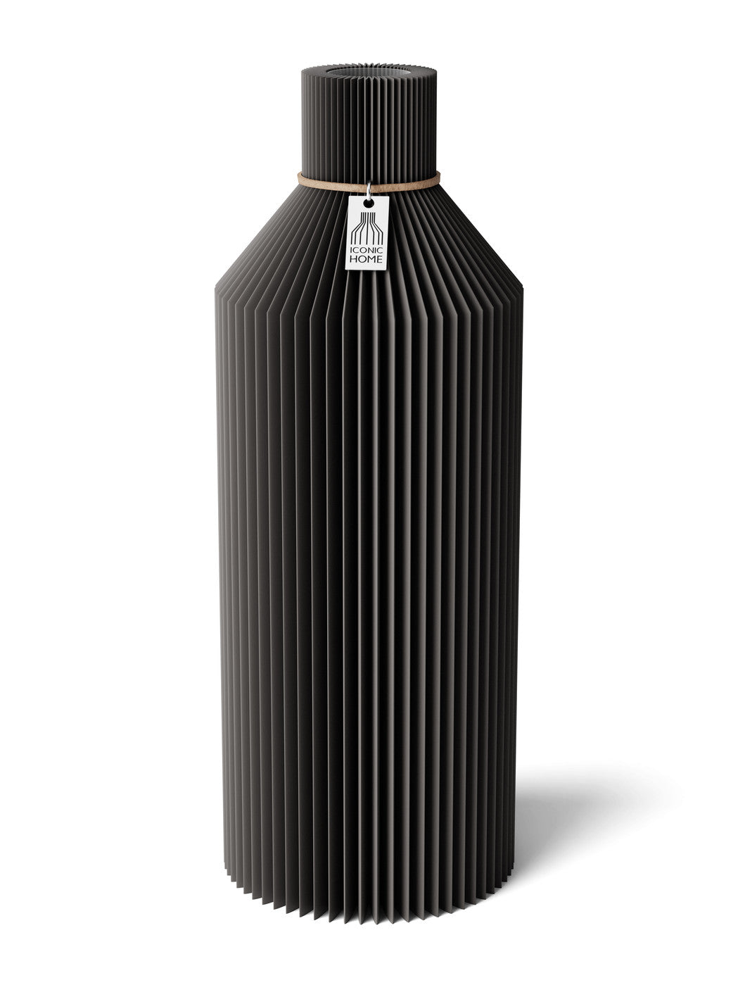 Vase Straight Stormy Gray 32 cm ICONIC HOME Naturfarbenes Band