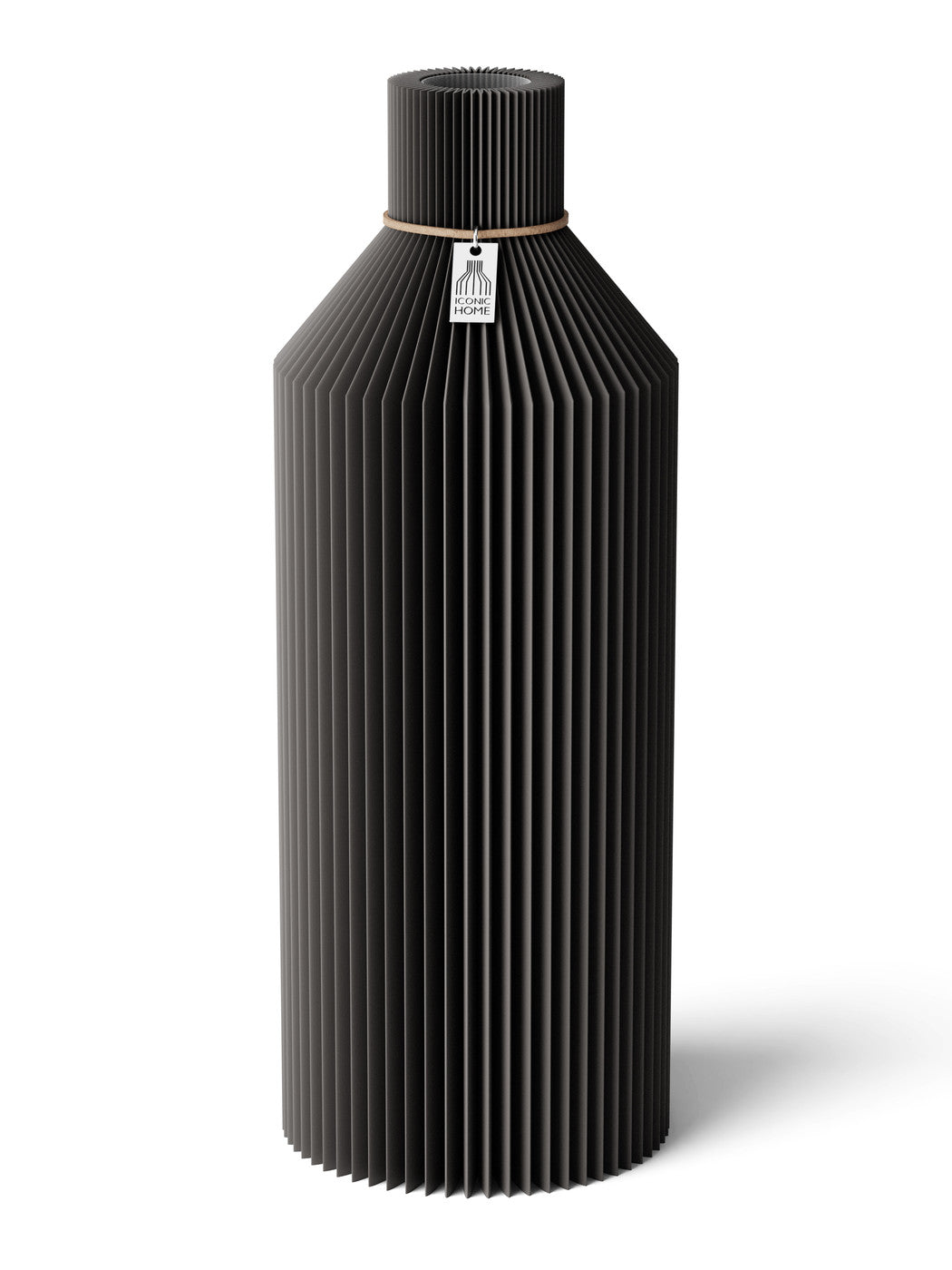 Vase Straight Stormy Gray 38 cm ICONIC HOME Naturfarbenes Band