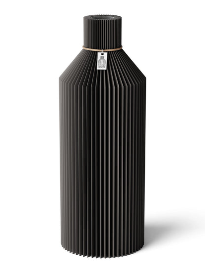 Vase Straight Stormy Gray 38 cm ICONIC HOME Naturfarbenes Band