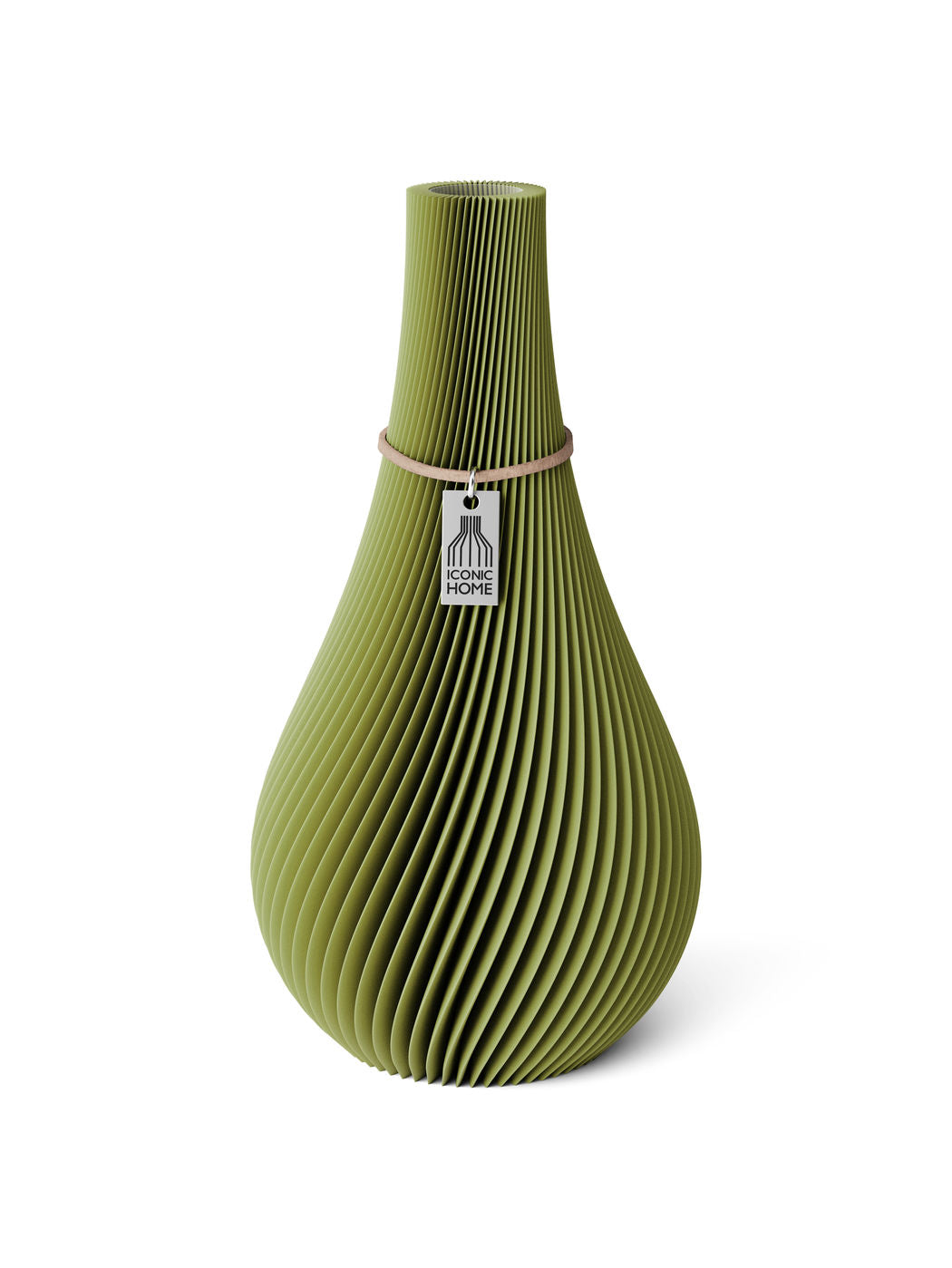 ICONIC HOME Vase Twist Matcha Green 24 cm
