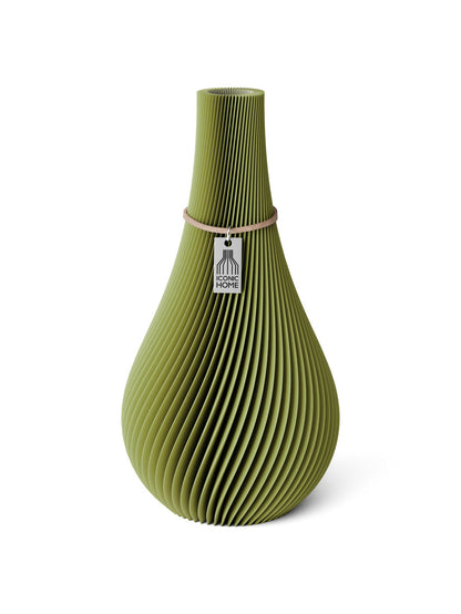 ICONIC HOME Vase Twist Matcha Green 24 cm