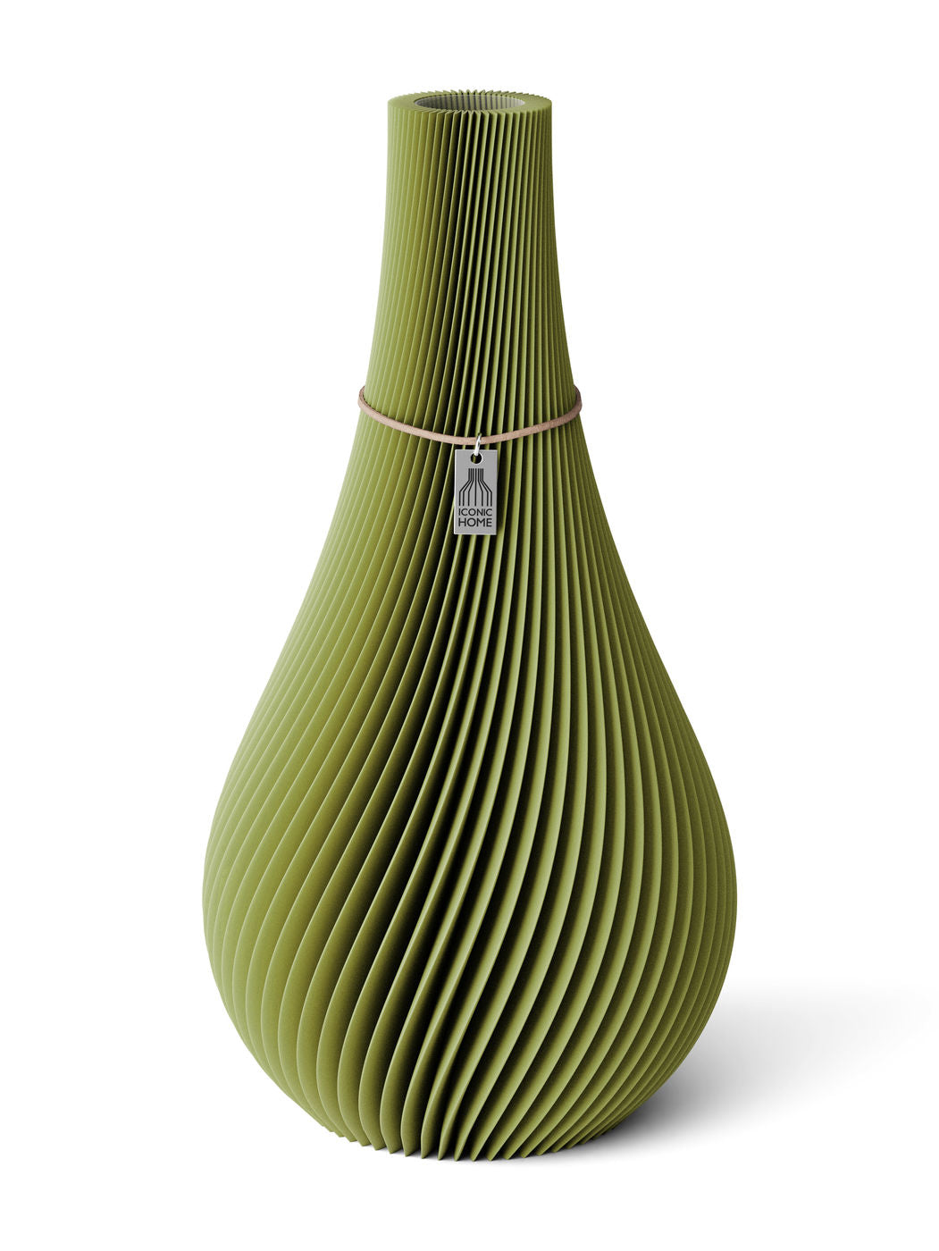 ICONIC HOME Vase Twist Matcha Green 38 cm